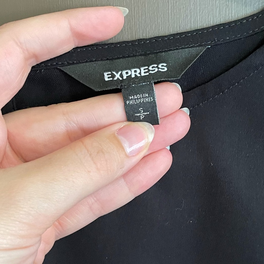 Express Black 3/4 Sleeve Blouse S - Picture 6 of 13